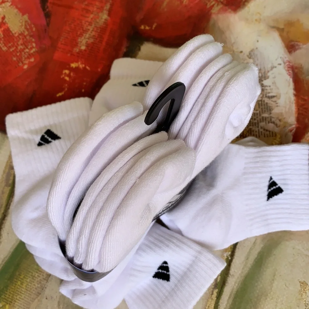 ADIDAS MEN’S CUSHIONED 6 pair QUARTER SOCKS